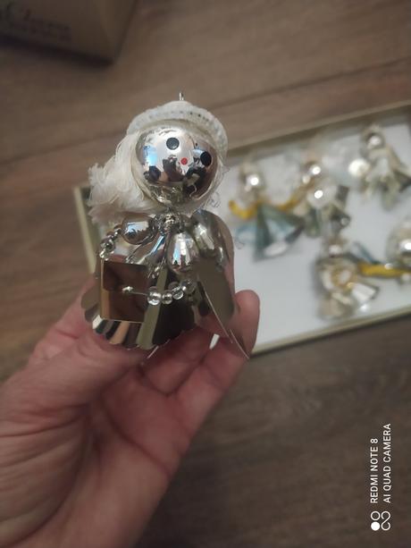 Retro ozdoby na stromcek anjelik,