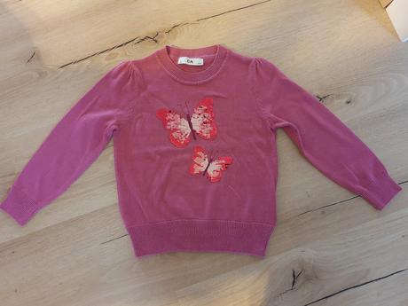 Svetrík s motýlikmi, c&a,116