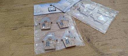 Drevený výllisok domček - 50x40 mm, 