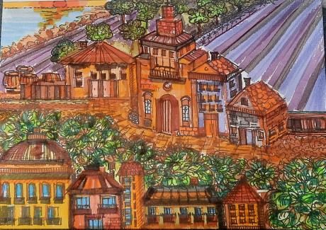 Rucne malovany obraz a4,