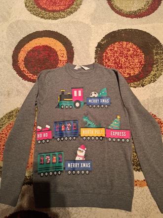 Vianocne tricko 134_140, h&m,134