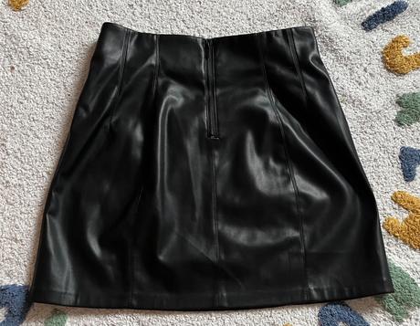 Čierna koženková sukňa, zara, l/40, zara,l