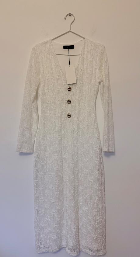 Zara ..biele hackovane saty..nove s visackou, zara,s