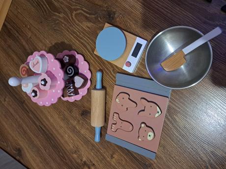 Drevené náradie do kuchynky na pečenie, 