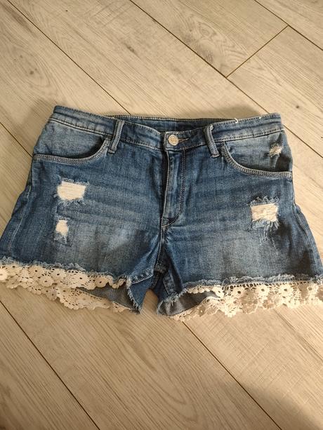 Riflové šortky, denim,158