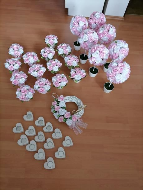 Ružová svadobná výzdoba, 