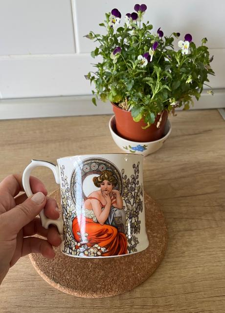 Biela šálka, hrnček mucha,