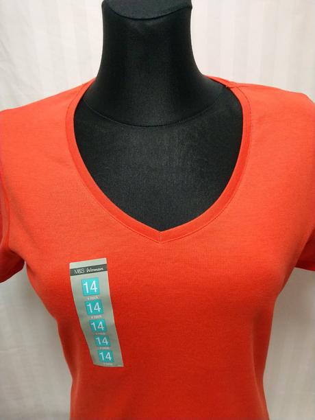 Dámsky červený bavlnený top, marks & spencer, marks & spencer,l