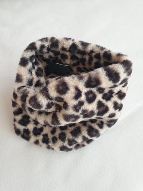 Nekonečný šal z umelej kožušiny (leopardí vzor), h&m