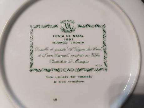 Zberateľský porcelánový tanier festa de natal, 