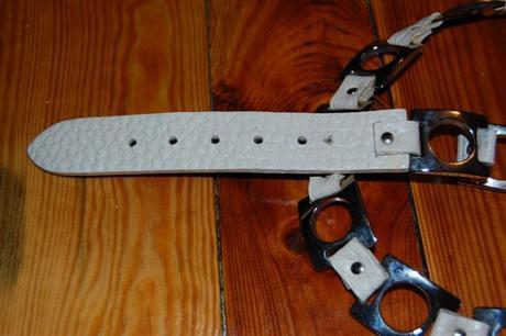 Kožený krémový opasok, 