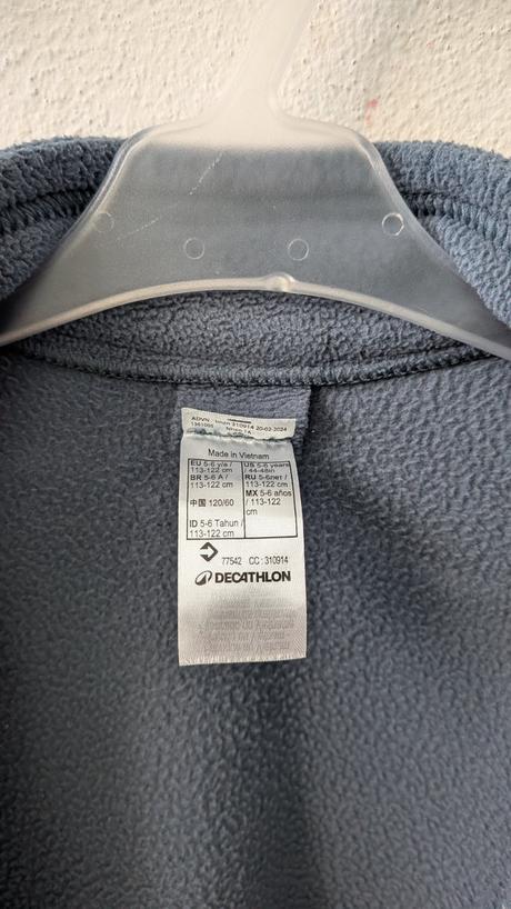 Flísová mikina quechua (decathlon) veľ. 113-122, quechua,116