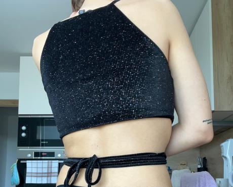 Nový dámsky trblietavý top, s