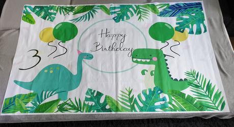 Narodeninový billboard s dinosaurami 150x90cm, 