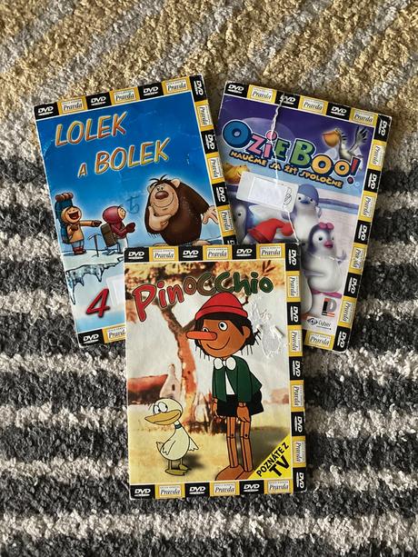 Dvd pinocchio, lolek a bolek, ozie boo, 