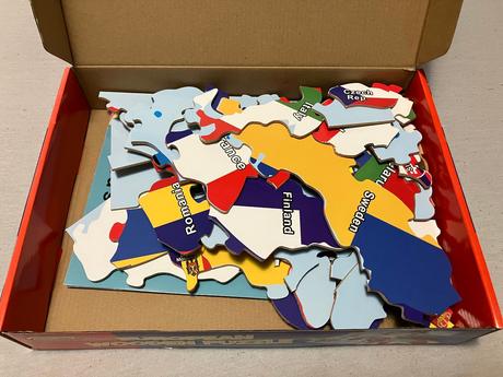 Puzzle - európa, drevene, 