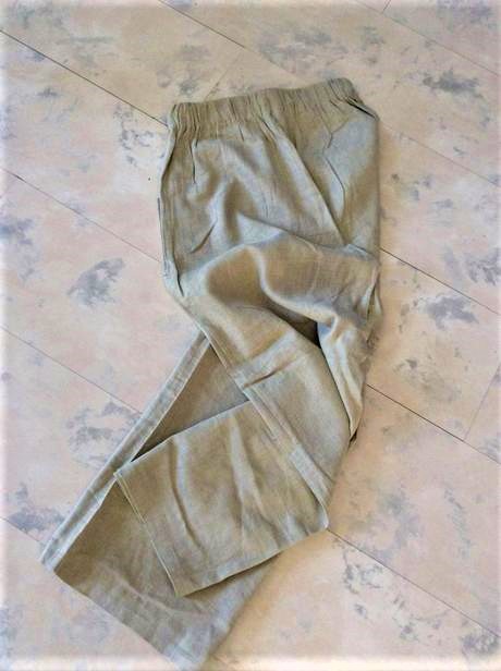 Ľanové 7/8 nohavice + top, xl