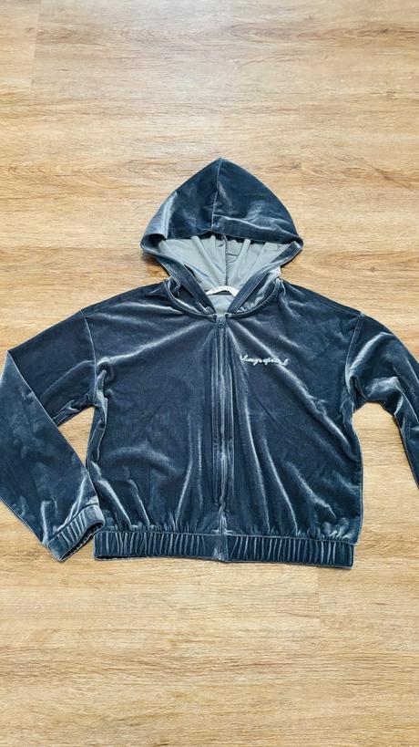 Semišivá krátka mikina, h&m,146