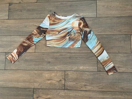 Crop top s dlhým rukávom, m