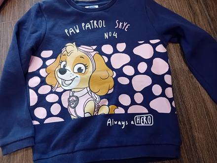 Dievčenská mikina cez hlavu  zateplená vo veľ.116, f&f,116