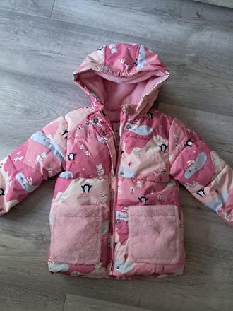 Zimna bunda dievčatko plus oteplováky z ponuky, sinsay,98