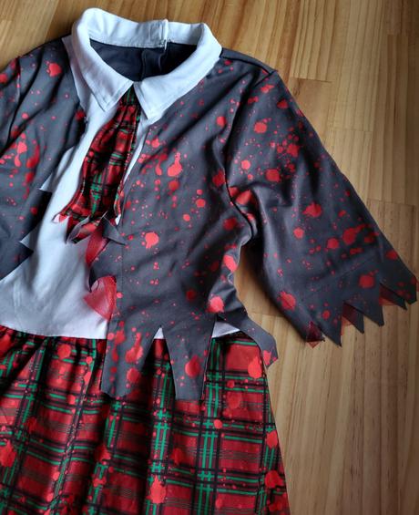 Halloween šaty zombie schoolgirl na 11-12 rokov, 