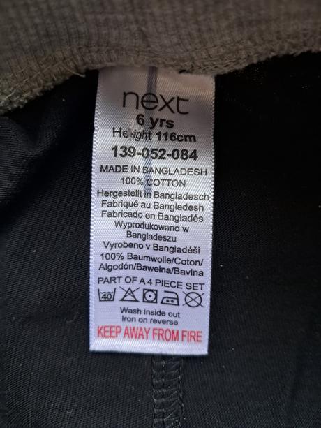 Tenké pudlové tepláky next veľkosť 6 rokov, next,116