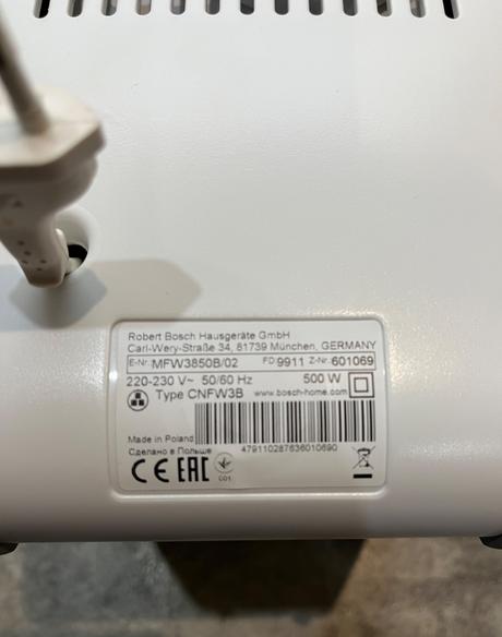 Mlynček na mäso bosch mfw3850b strúhač, odšťavovač, bosch