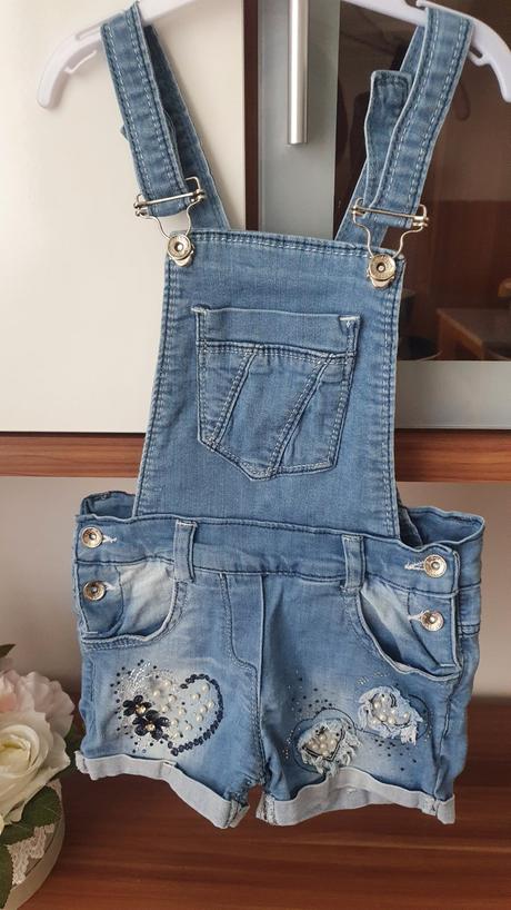 Džinsové kraťasy na traky, 98