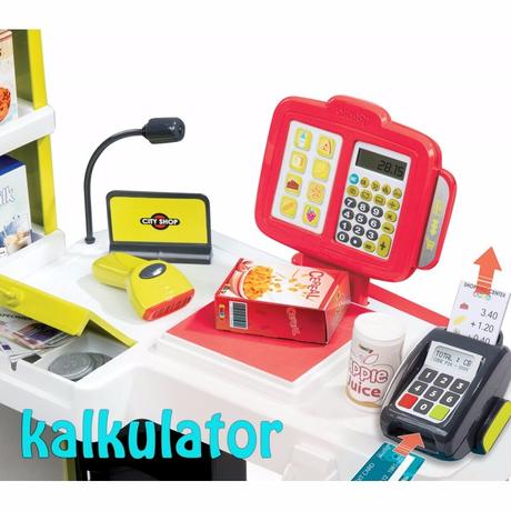 Smoby 350211 supermarket s čítačkou kariet a vozík, 