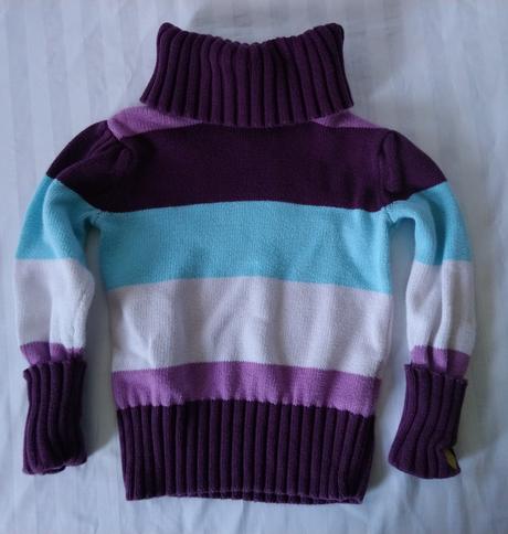 Dievčenský farebný pulóver, rolák, dopodopo, dopodopo,98