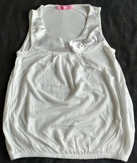 Biele tenučké vzdušné tielko s mašľou v.116-122, terranova,116