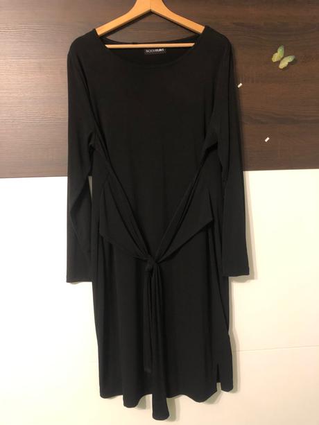 Čierne šaty s uväzovaním, bonprix,44