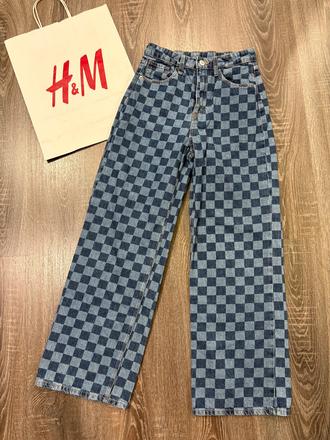H&m dievčenské štylove široké rifle č.152, h&m,152