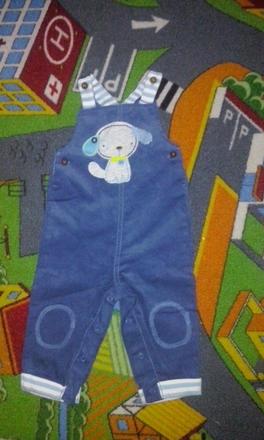 Menčestrové nohavice na traky, f&f,68