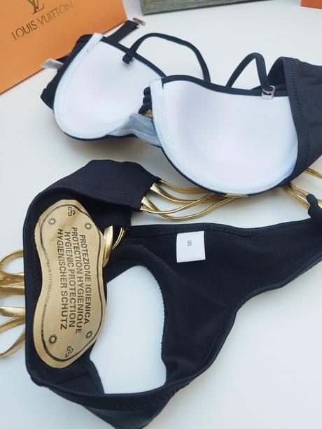 Plavky zlato cierne, s