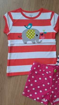 Letný komplet carter's tričká, kraťasy, carter's,98