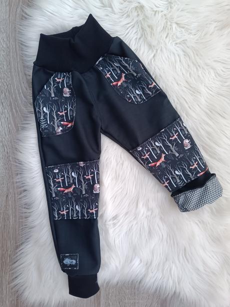 Jarné softshellové nohavice bez zateplenia, 80 - 134