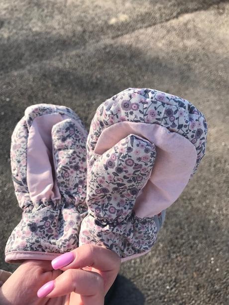 Krásne rukavičky hm kvietkové 92-98, h&m,98