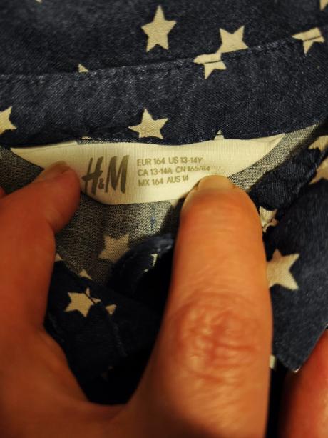 Hviezdičkové šaty s dlhým rukávom, h&m,164