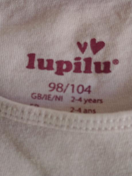 Svetlo fialové tričko s motívom, lupilu, 98-104, lupilu,104