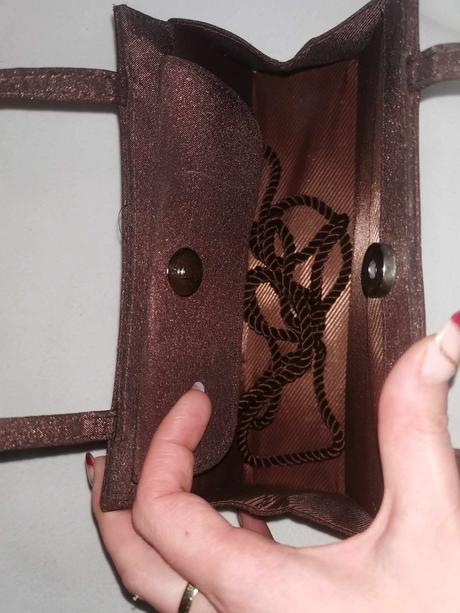 Čokoládová spoločenská kabelka,