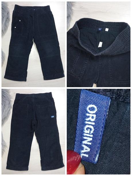 Chlapčenské tmavomodré menčestráky (2r.), original marines,92