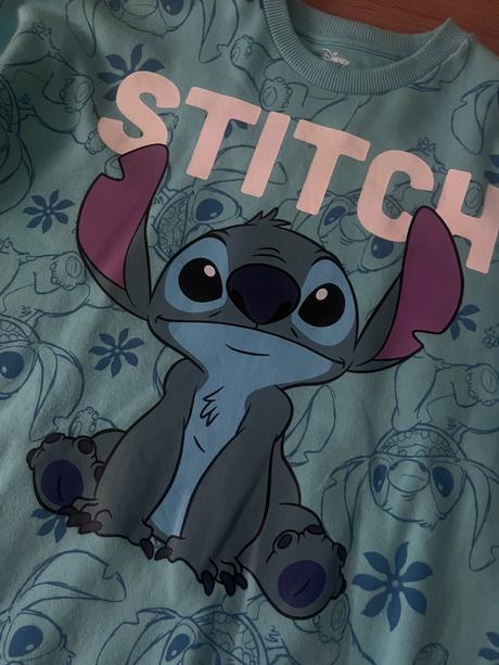Tyrkysová stitch mikinka, disney,158
