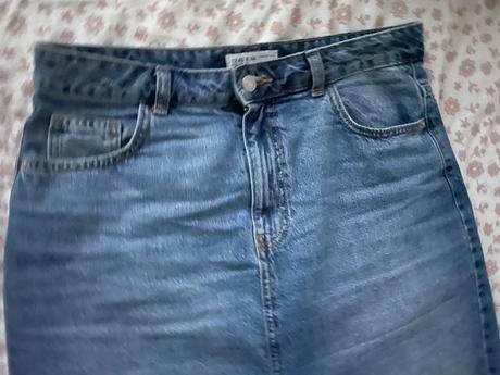 Dlhá rifľová sukňa, primark,38