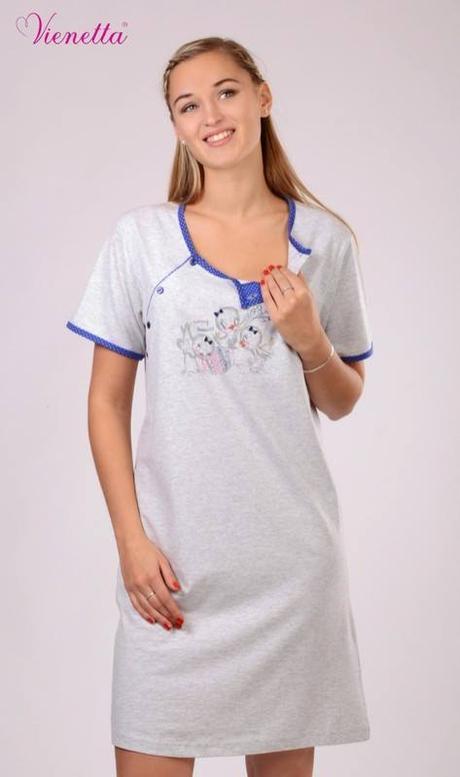 Materská nočná košeľa na kojenie do pôrodnice, vienetta secret,36 - xxl