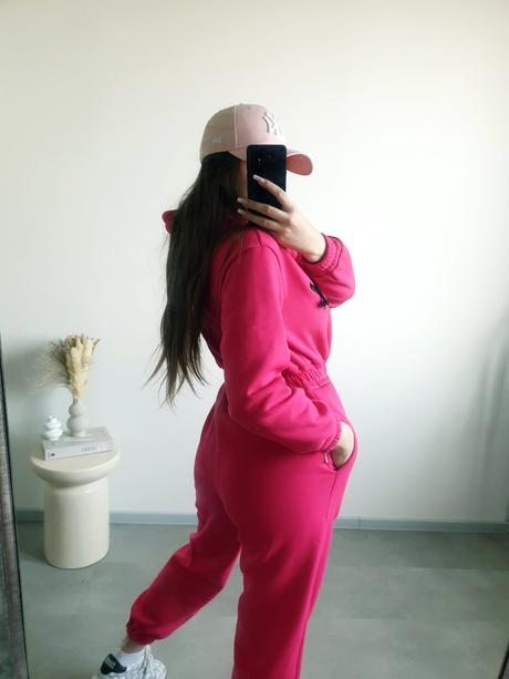 Ružový teplákový overal m, m