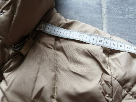 Zimný prešívaný kabát ham, v36, zlatá béžová, h&m,36