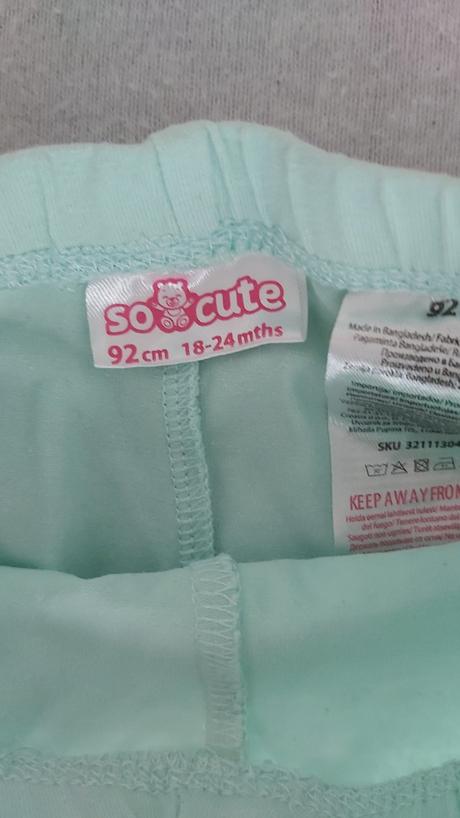 Legíny mentolové s kvetinkami 92, pepco,92