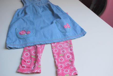 Šatôčky + legíny s jahôdkami ako nové, f&f,86